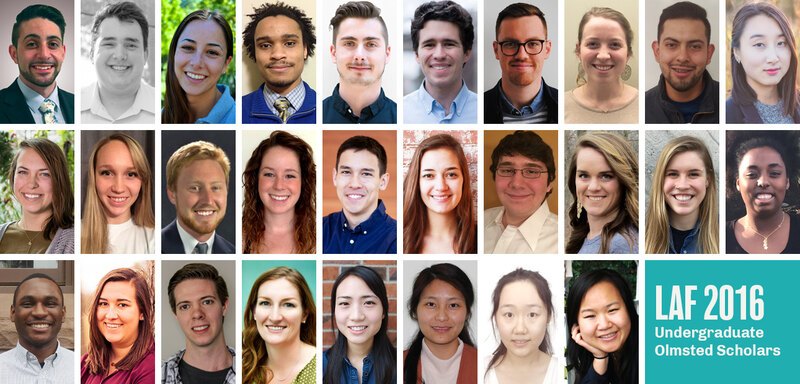 2016 undergraduate LAF Olmsted Scholars